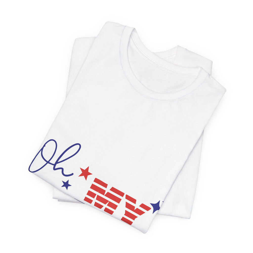 Oh My Stars Patriotic Tee – Fourth of July USA Flag Design